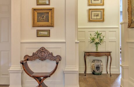 Traditional home with antiques and artwork